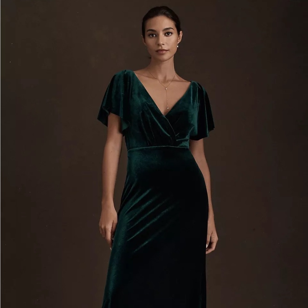 Jenny Yoo emerald velvet dress